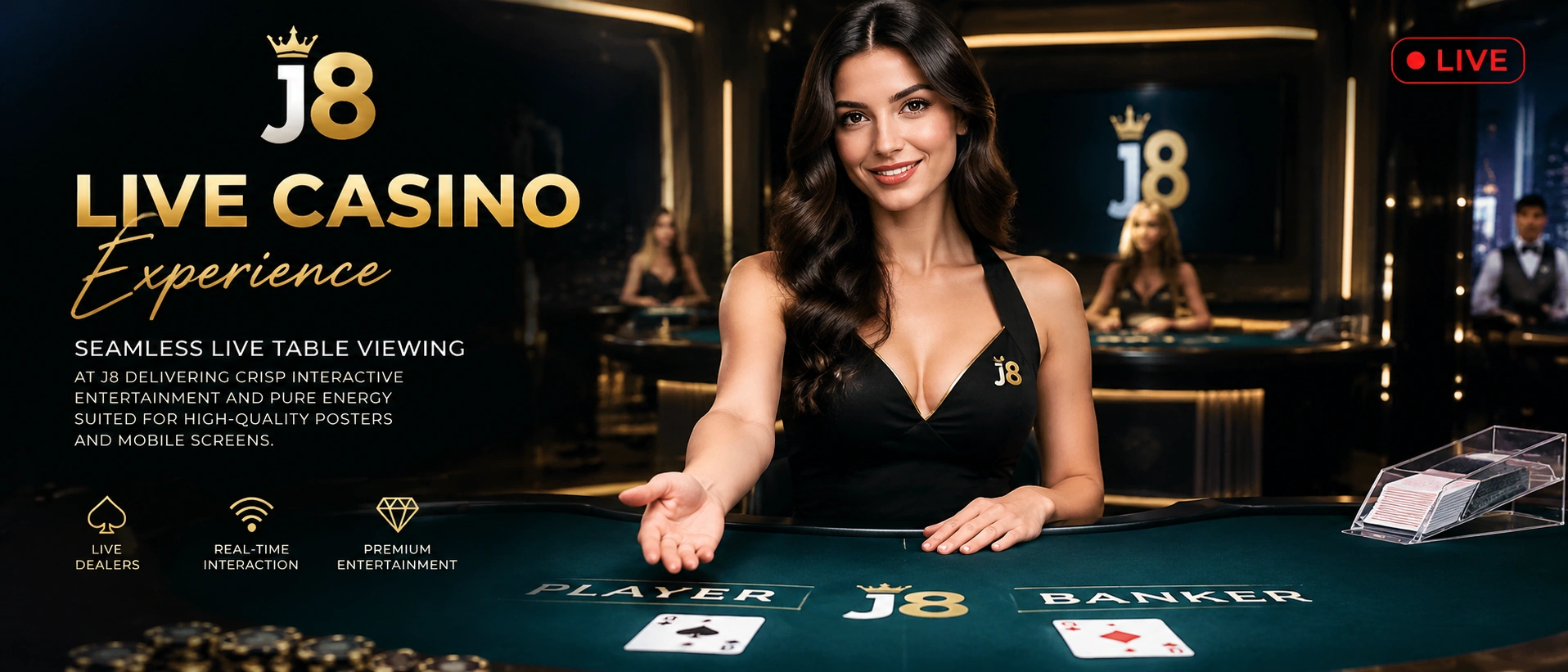 Live Casino dealer and mobile layout